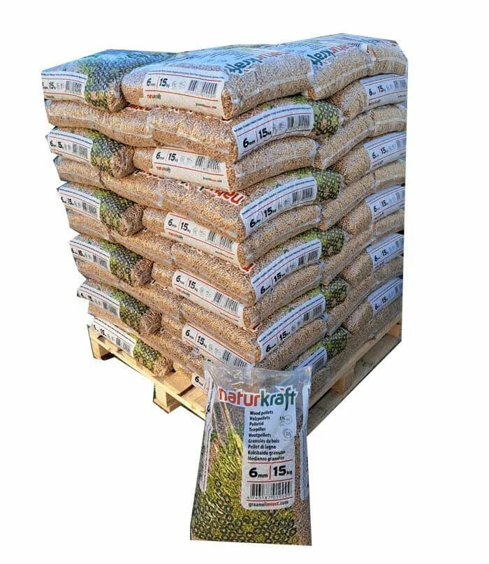 Granulés de bois Naturkraft — palette de 66 sacs